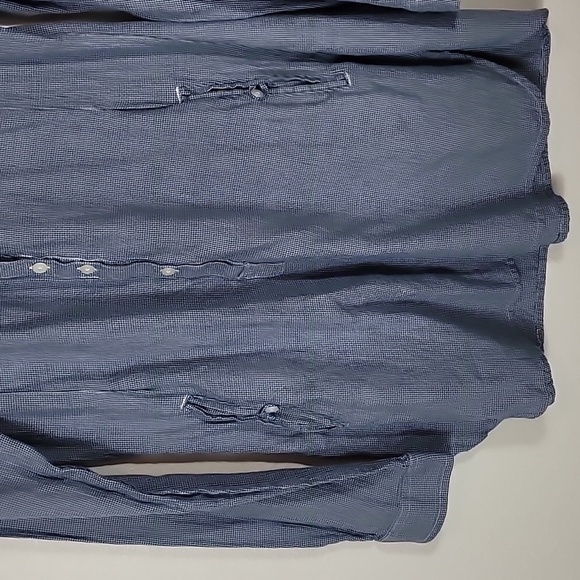 Toad & Co Mixologist Tunic Dress Size S Pockets Organic Cotton Long Sleeve Blue - Picture 3 of 11